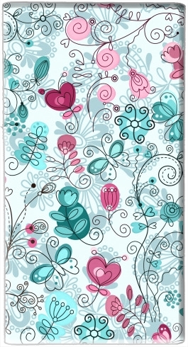 portatile doodle flowers and butterflies 